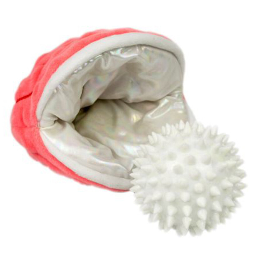 Plush Oyster with Rubber Ball Toy