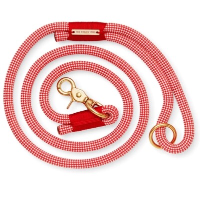 Red & White Strawberry Rope Leash - FD