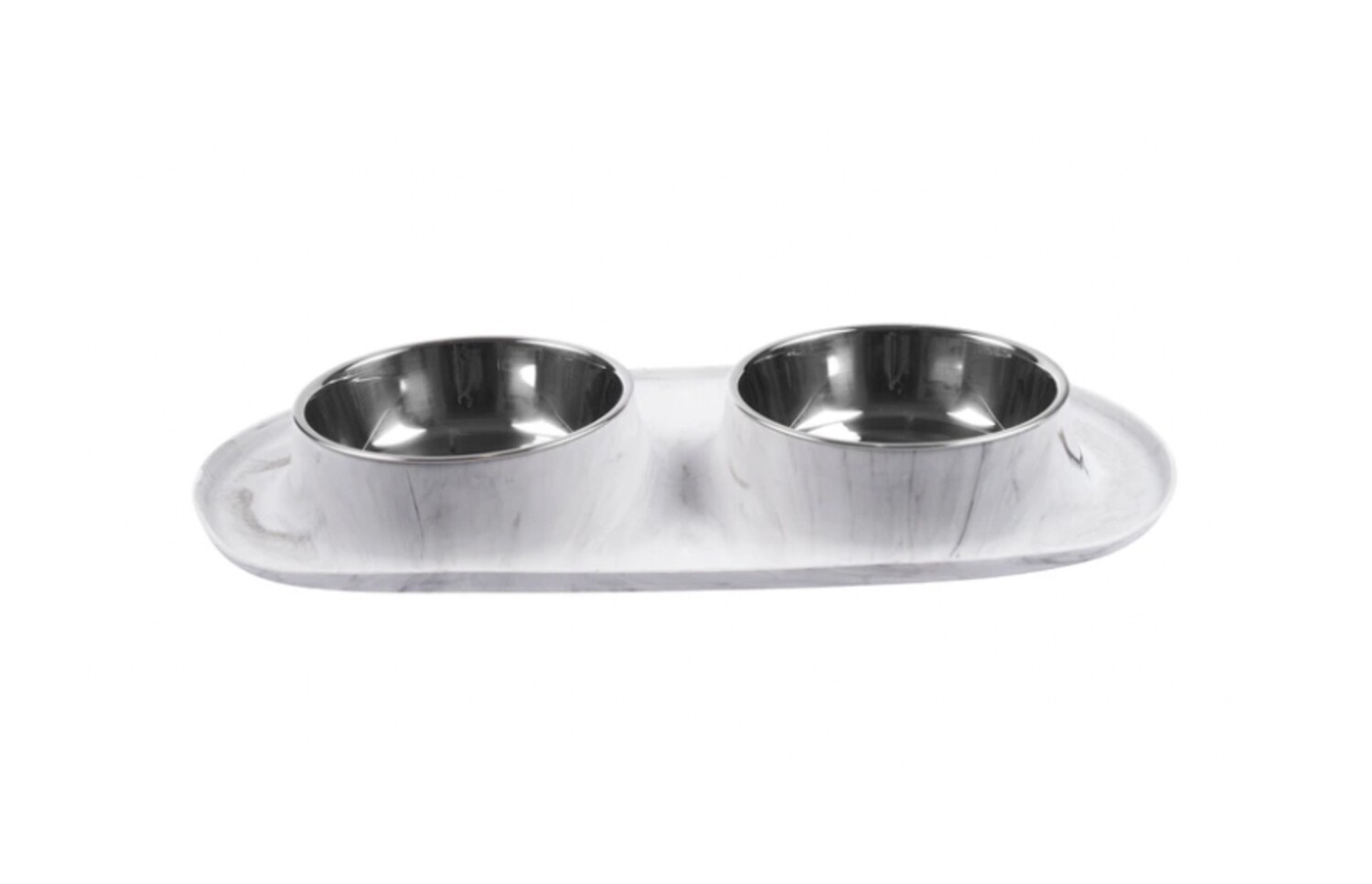 Marble Double Feeder Cat Bowl-Messy Mutts
