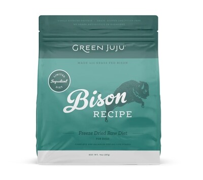 Bison Recipe Freeze Dried Raw Diet - Green Juju