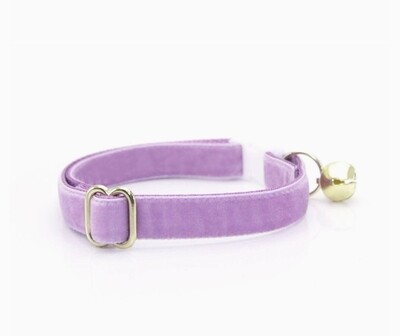 Light Purple Velvet Cat Collar - MBC