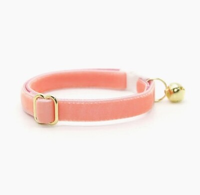 Pink Velvet Cat Collar - MBC