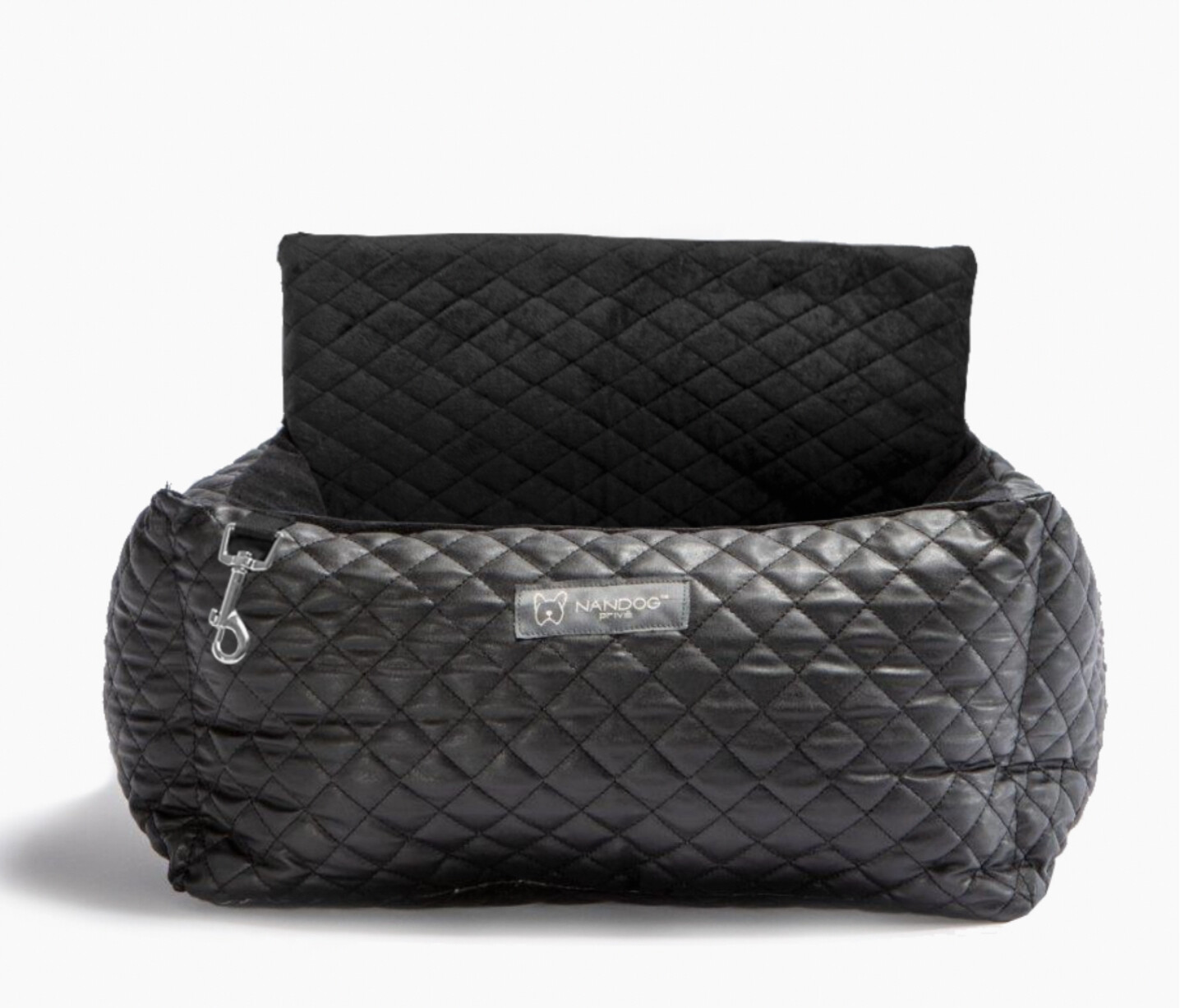 Black Vegan Leather Car Seat