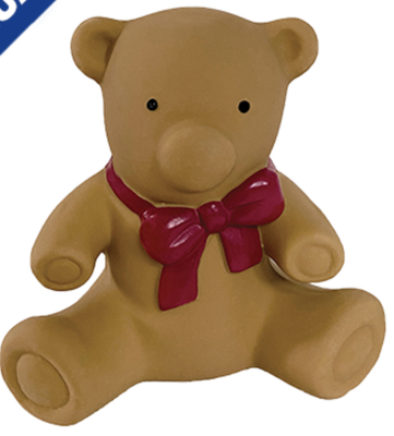 Latex Bear w/Scarf Toy - FFB