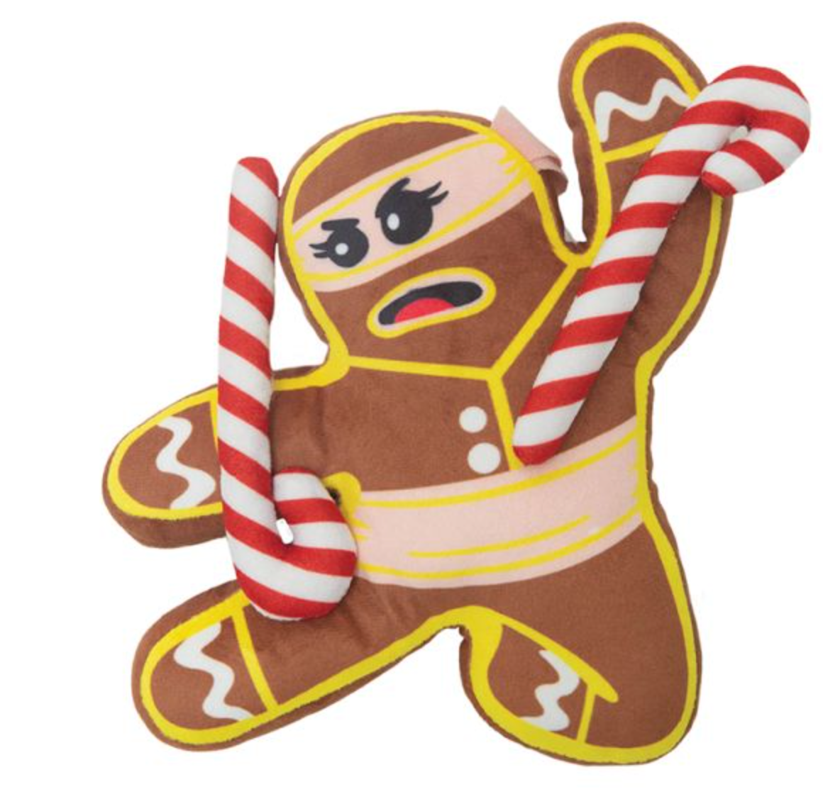 Gingerbread Man Ninja w/Candy Canes Toy 