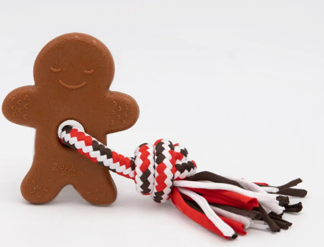 Tuff Gingerbread Man w/Rope Toy