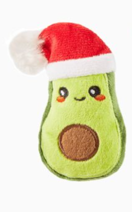Avocado w/Santa Hat Catnip Toy - HS