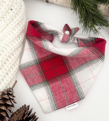 Christmas Red Plaid Bandana - BM