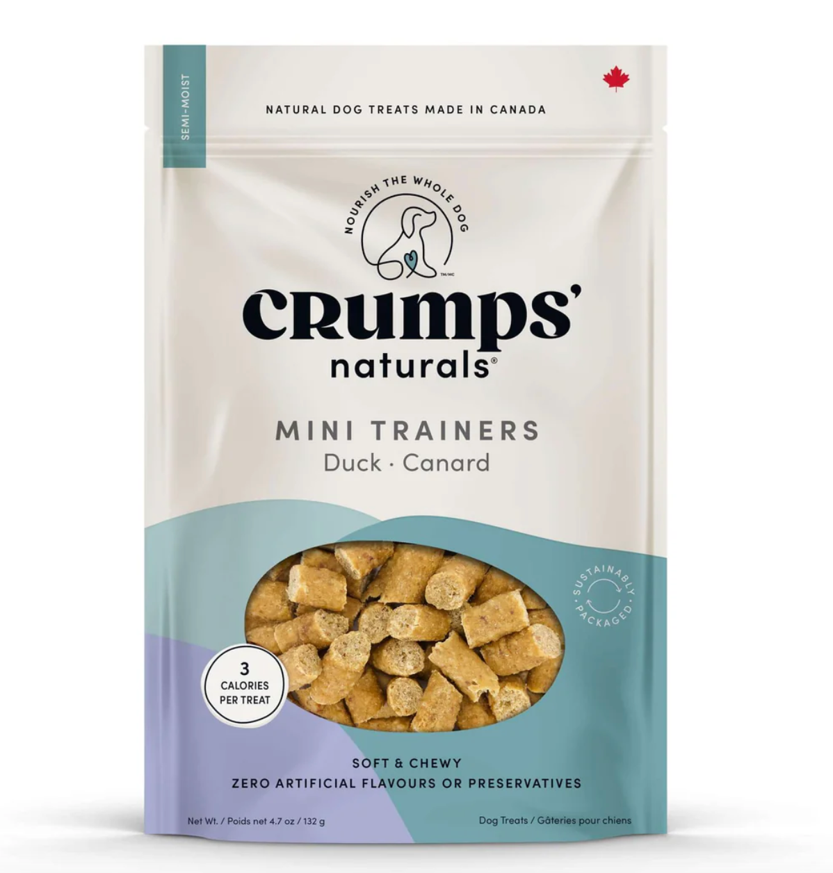 Semi Moist Mini Trainers Duck Treats - Crumps