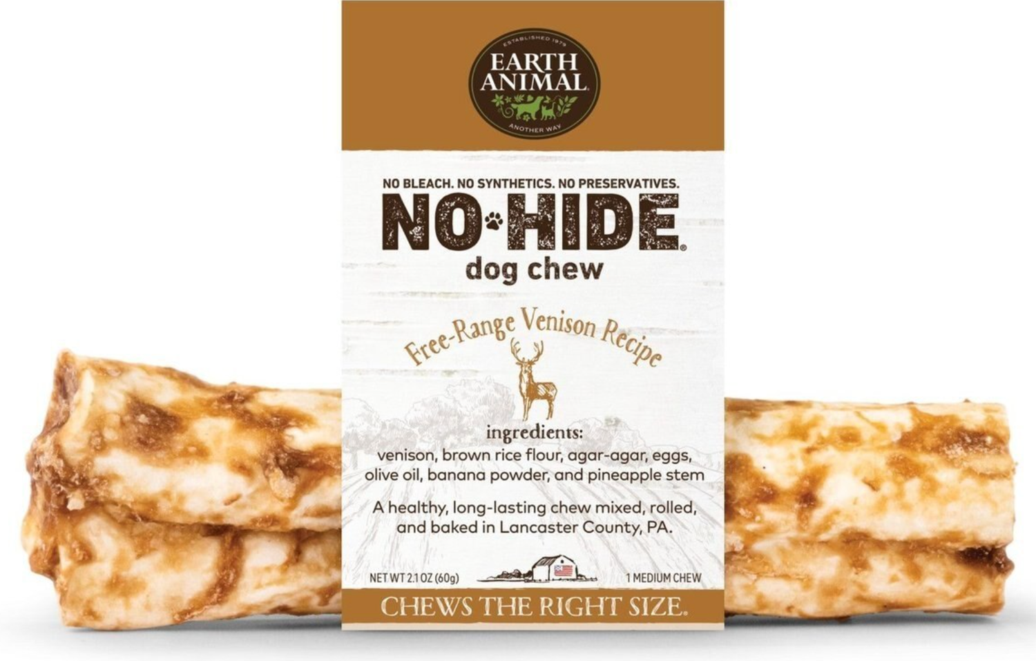 No Hide Venison Dog Chew - Earth Animal