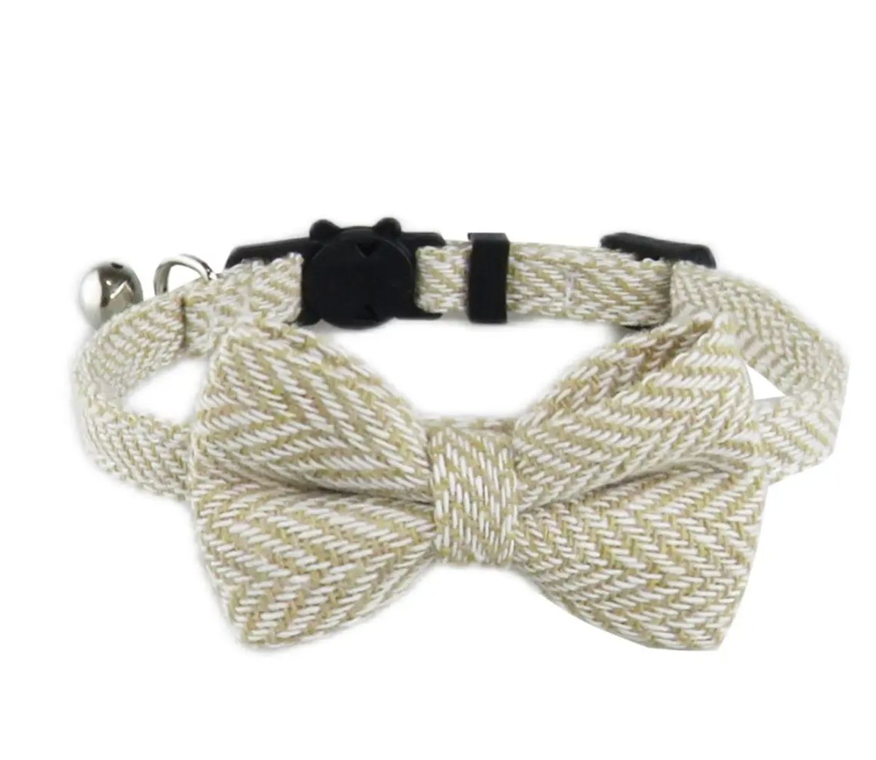 Beige Bowtie Cat Collar - CH