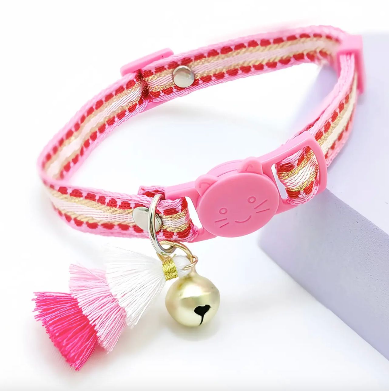 Pink Tassel Cat Collar - CH