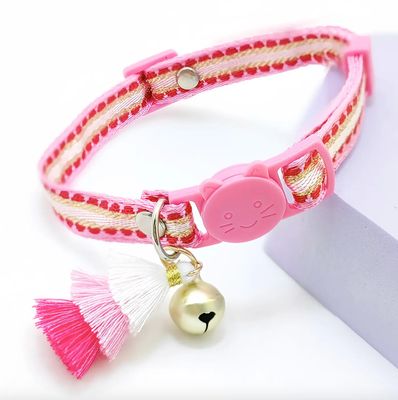 Pink Tassel Cat Collar - CH