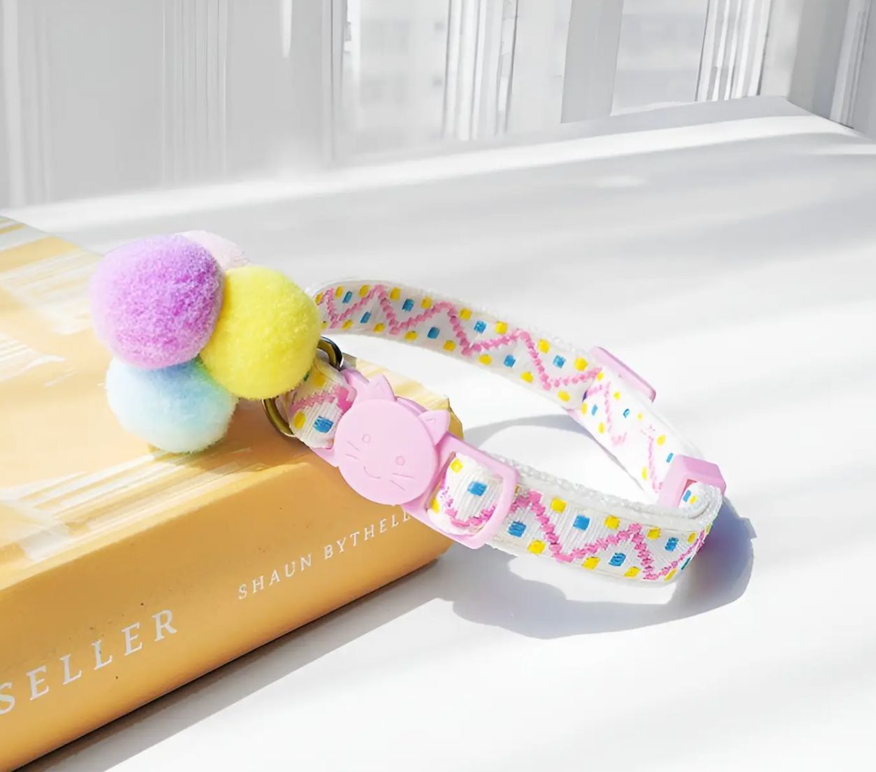 Pink Pom Pom Cat Collar - CH