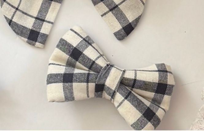 Blue Plaid Bow Tie - BM