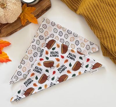 Turkey Taster w/ Leaves Reversible Bandana - BM
