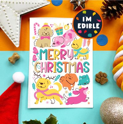 Edible Card - Merry Christmas Edible Card - Merry Christmas