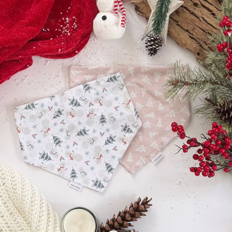 Snowman w/Trees Reversible Bandanas - BM