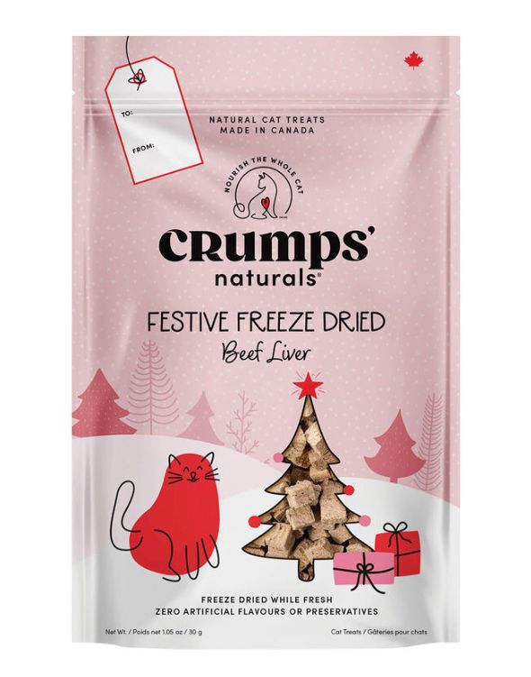 Holiday Festive Freeze Dried Beef Cat Treats - Crumps Holiday Festive Freeze Dried Beef Cat Treats - Crumps