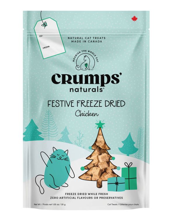 Holiday Festive Freeze Dried Chicken Cat Treats - Crumps Holiday Festive Freeze Dried Chicken Cat Treats - Crumps
