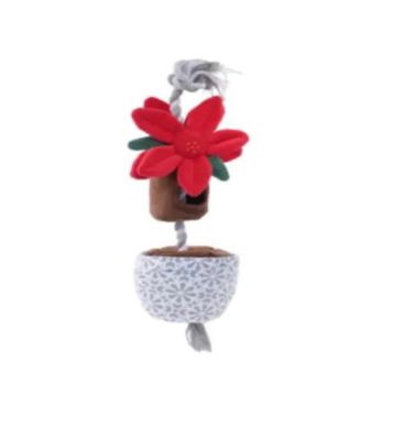 Poinsettia Tug w/ Hide & Seek Toy - TT Poinsettia Tug w/ Hide & Seek Toy - TT