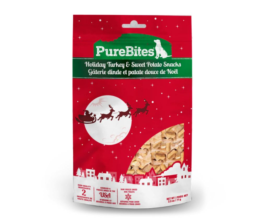 Holiday Turkey & Sweet Potato Freeze Dried Dog Treats - PureBites Holiday Turkey & Sweet Potato Freeze Dried Dog Treats - PureBites