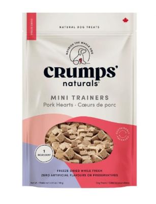 Freeze Dried Mini Trainers Pork Hearts - Crumps Freeze Dried Mini Trainers Pork Hearts - Crumps