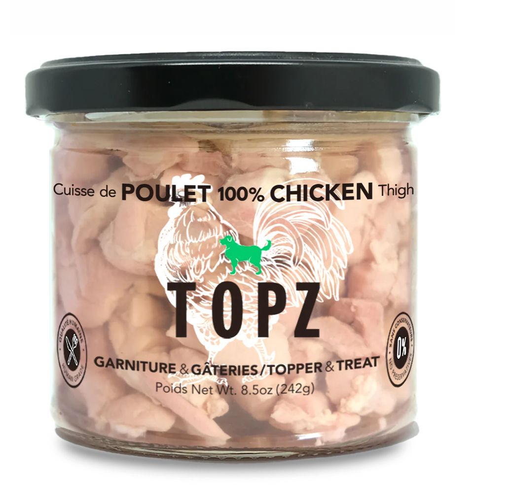 Chunky Chicken Bone Broth in Glass - TOPZ