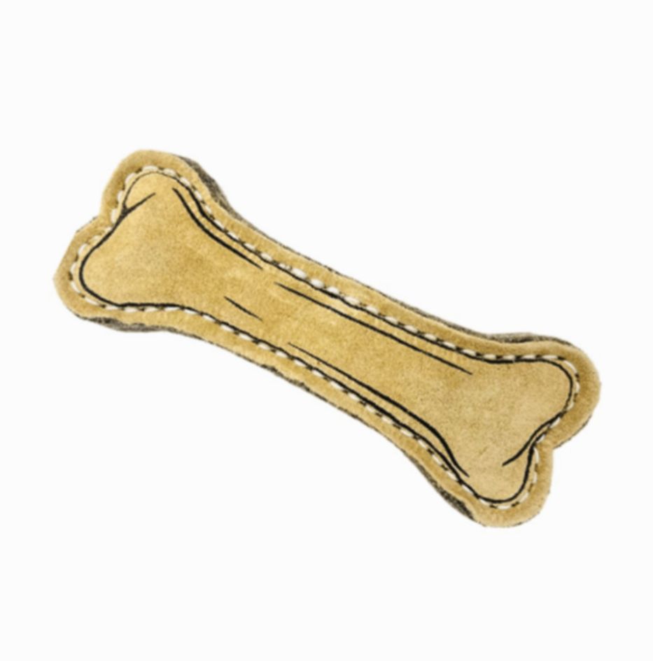 Natural Leather Bone Toy - W&W Natural Leather Bone Toy - W&W