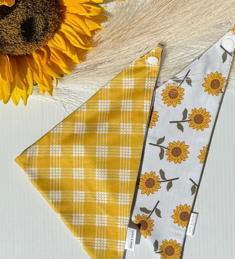 Sunflower Reversible Bandana - BM Sunflower Reversible Bandana - BM