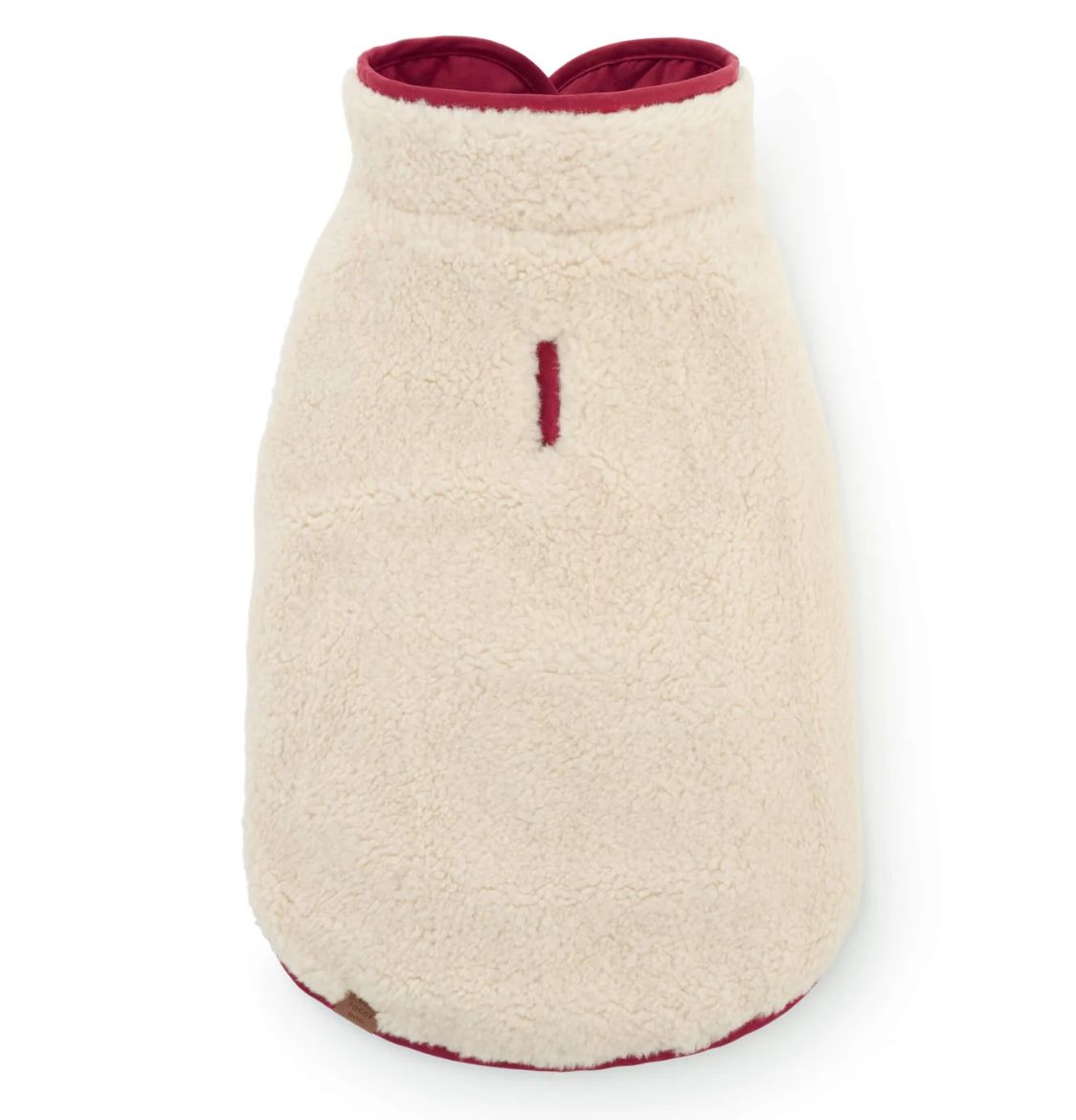 Red Sherpa-Lined Reversible Dog Jacket