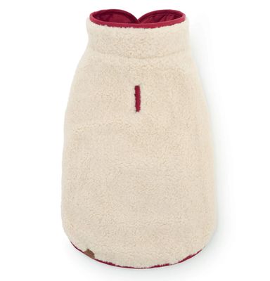 Red Sherpa-Lined Reversible Dog Jacket
