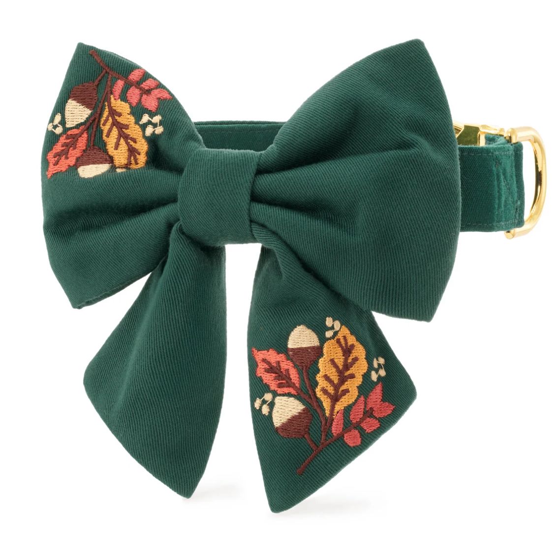 Fall Foliage Embroidered Sailor Bow Tie - FD