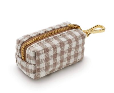 Beige Gingham Poopbag Holder - FD