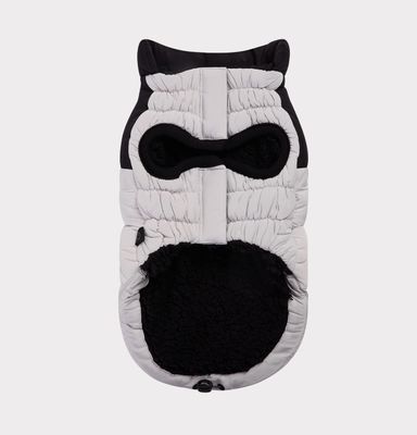 Black &amp; Grey Diamond Puffer Jacket - GF
