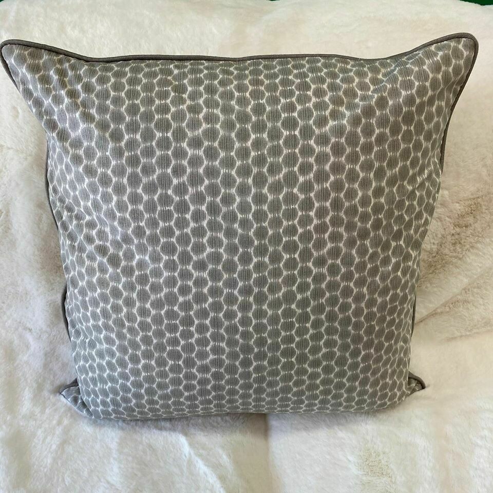 Grey Spotted Outdoor Pillow