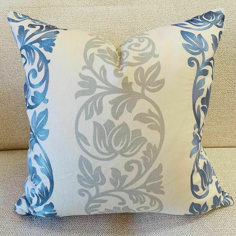 Embroidered Vine Pillow