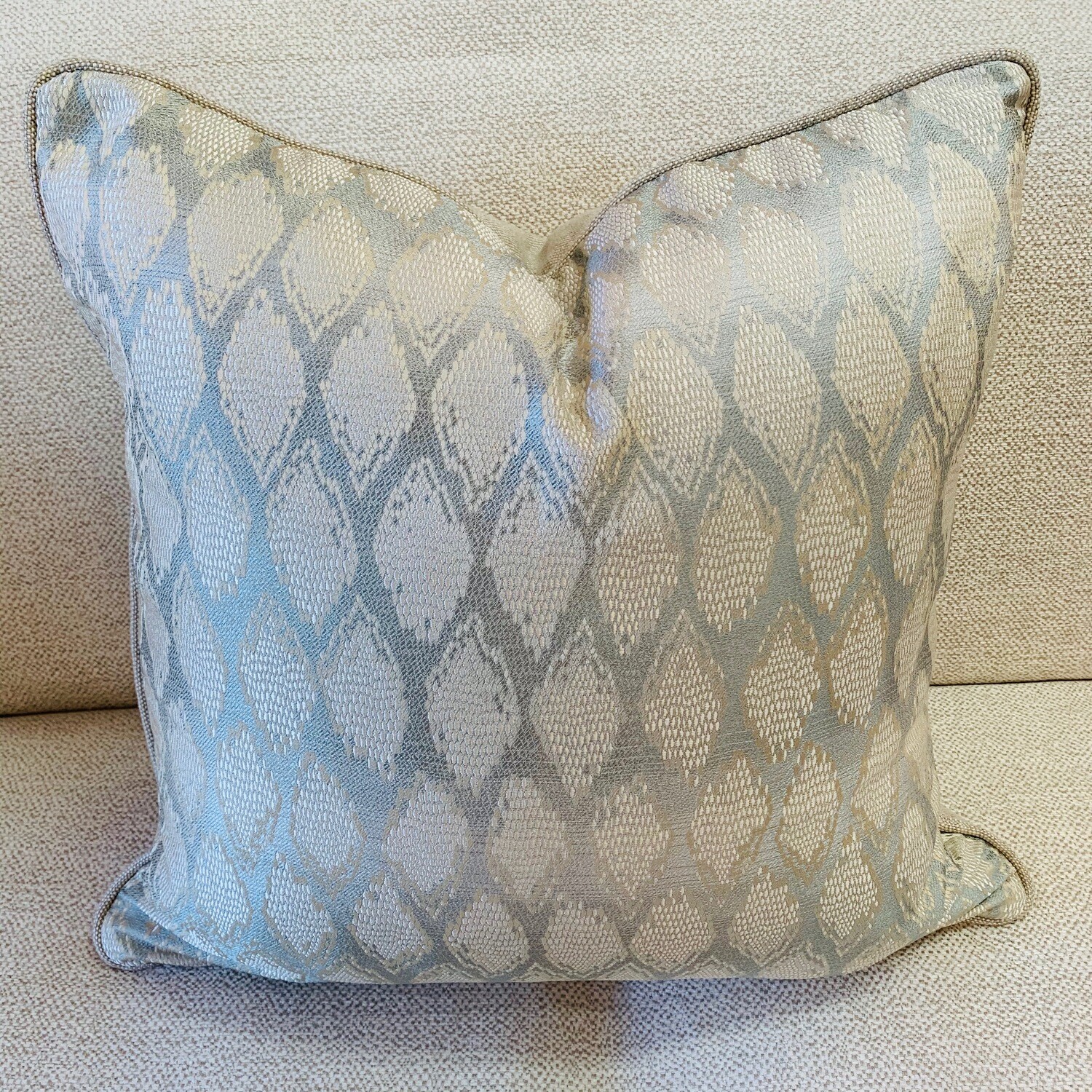 Pale Blue Snake Skin Pillow