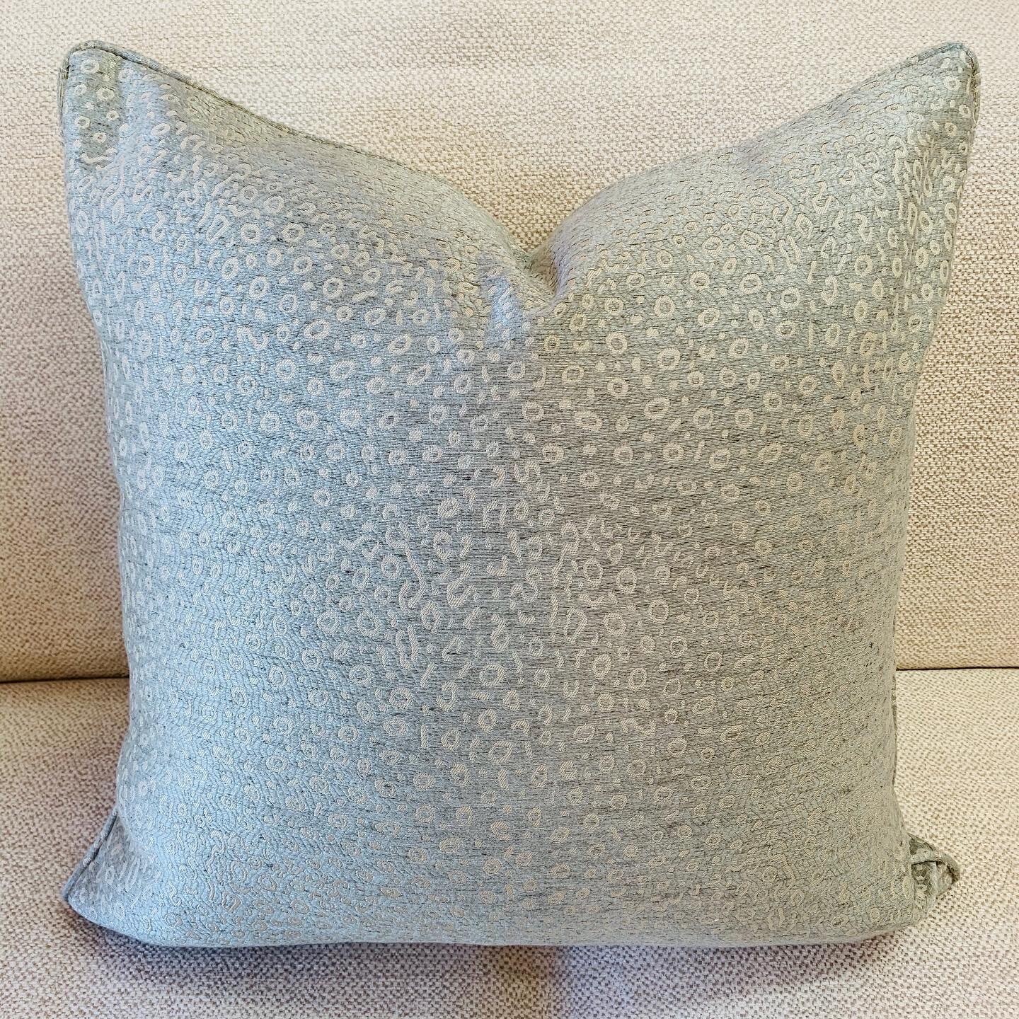 Pale Blue Small Leopard Pillow