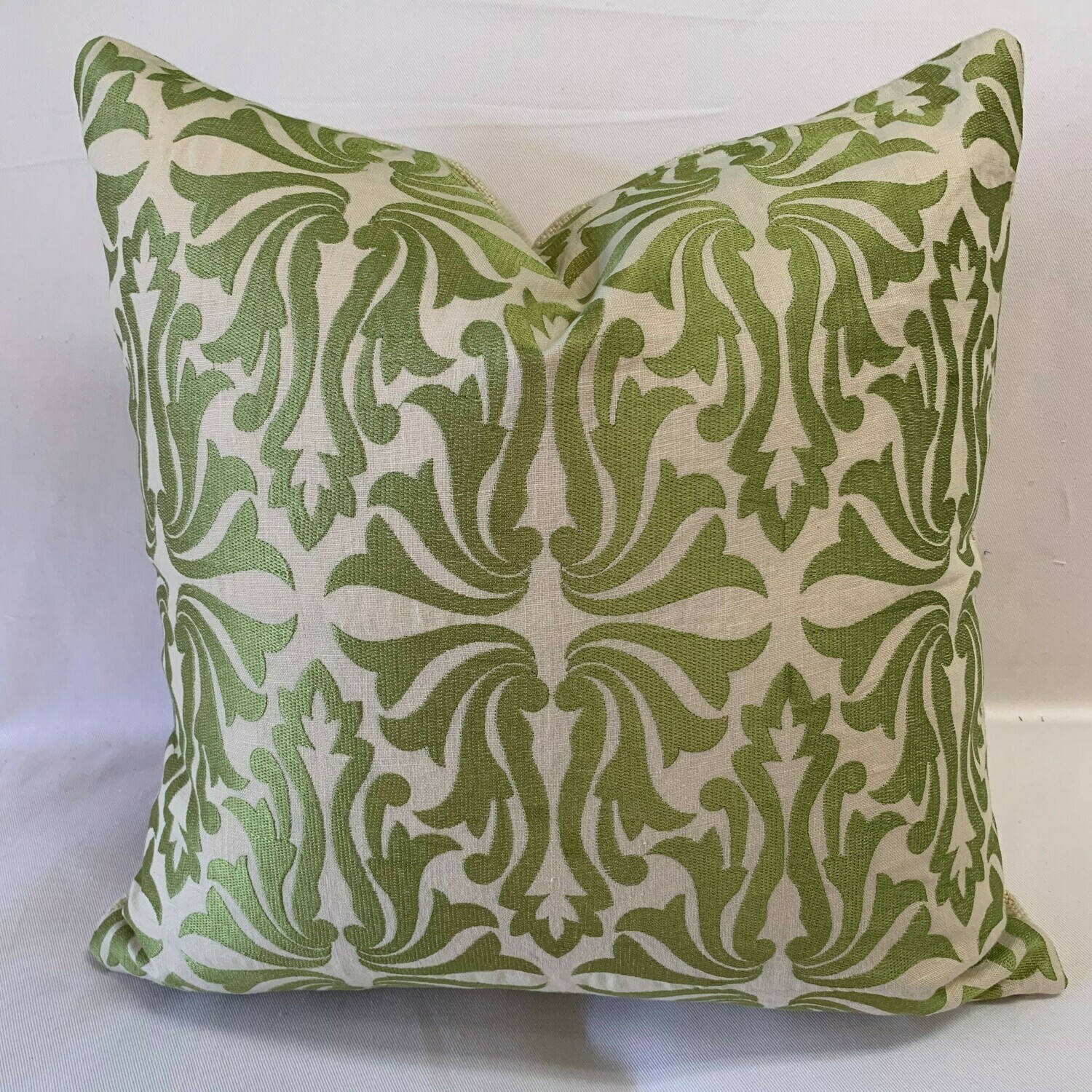 Green Embroidered Pillow