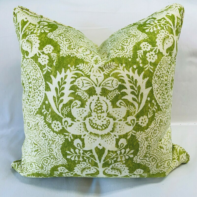 Green Floral Pillow
