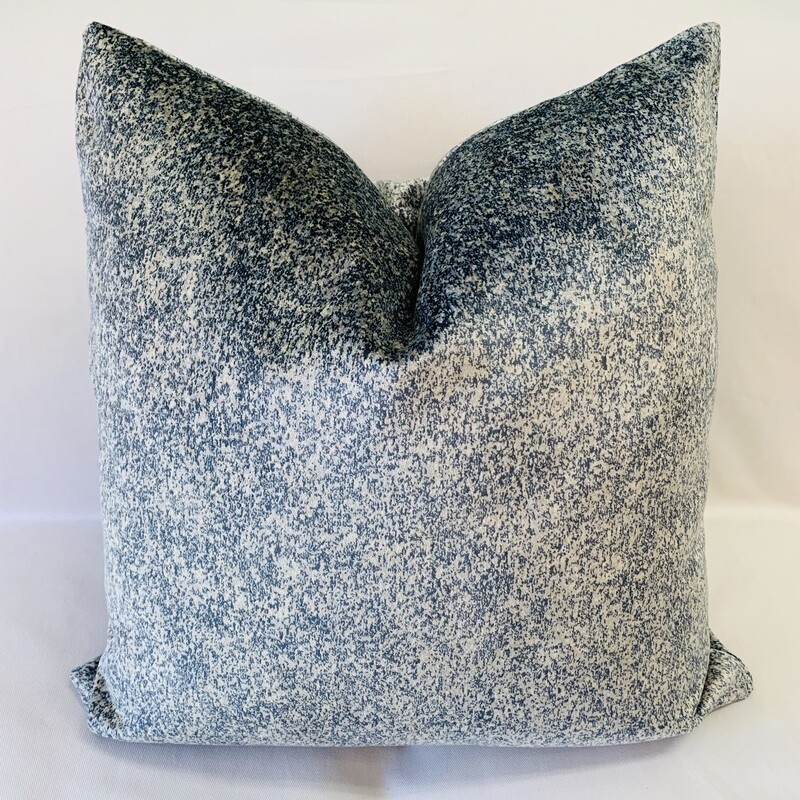 Speckled Blue Velvet Pillow
