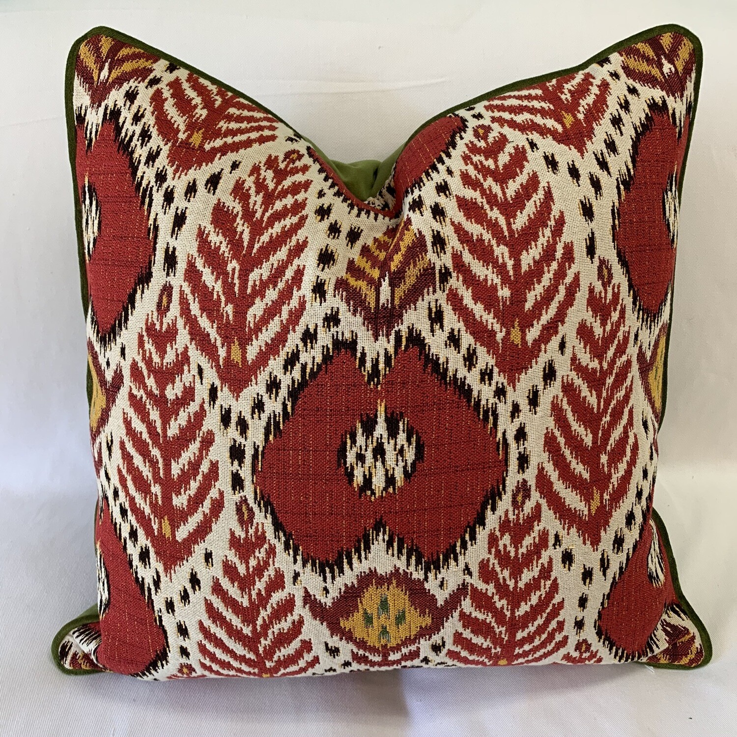 Red Apple Ikat Pillow