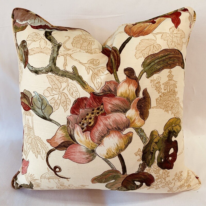 Chinoiserie Floral Pillow