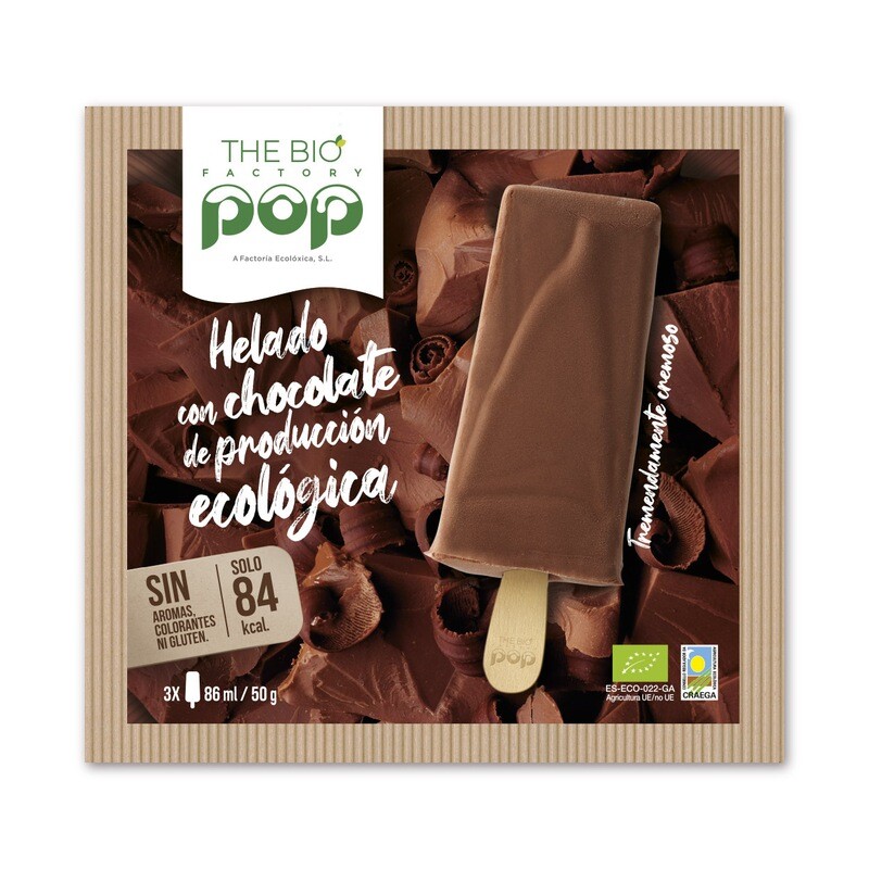 BIOPOP DE CHOCOLATE CON LECHE ECOLOGICO 3X86ML