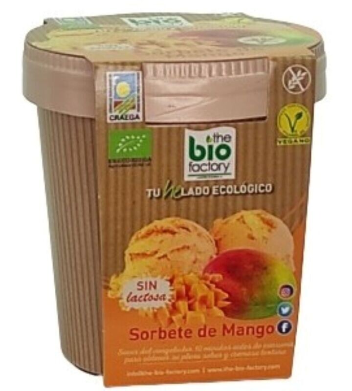 HELADO DE MANGO ECOLÓGICO Y VEGANO 480ml (Envío gratuito)