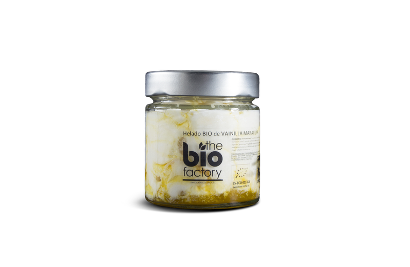 HELADO DE VAINILLA CON MARACUYA ECOLÓGICO 212ml - VIDRIO (Envío gratuito)