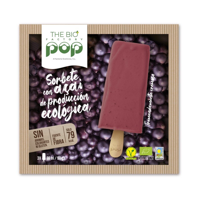 BIOPOP CON AÇAI ECOLOGICO Y VEGANO 3X86ML