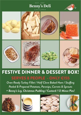Benny's Full Christmas Dinner & Dessert Box (Collect 23rd Dec)