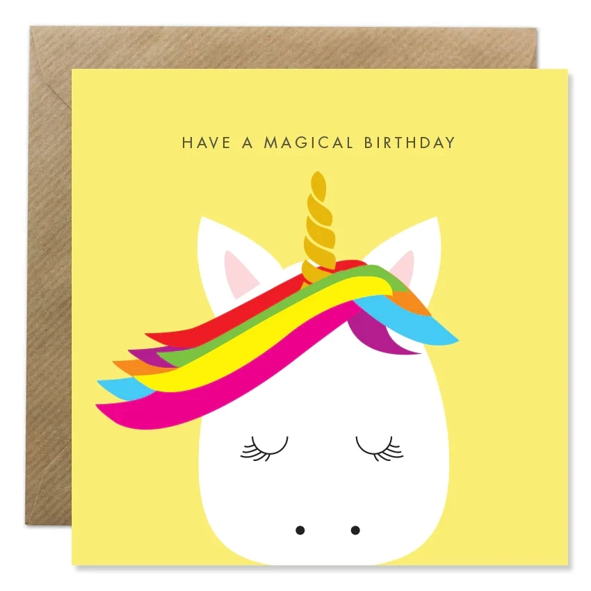 Unicorn Birthday Card - Greeting Card